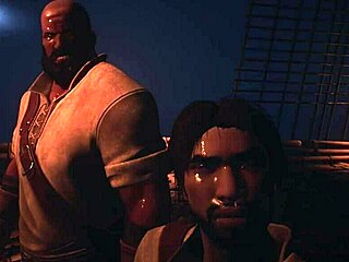 3D animated orgy with sex-starved mermaids in a cursed island