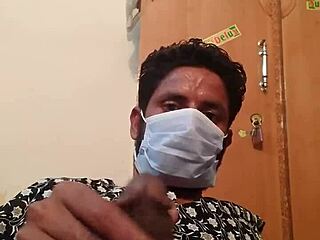 Hot Gay Masturbation in Wife’s Silk Gown