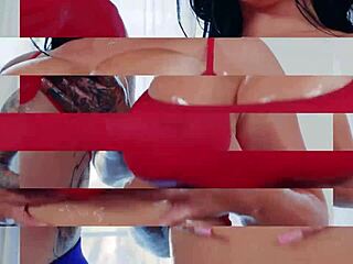 Arabelle Raphael and Payton Preslee Threesome Jugs for Wiener Hugs