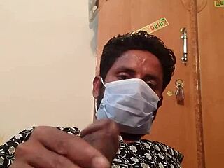 Hot Gay Masturbation in Wife’s Silk Gown