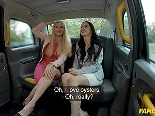 fake taxi driver scores a pity fuck from two hot babes