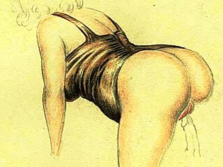 Wow! Check these wild vintage erotic cartoon drawings!