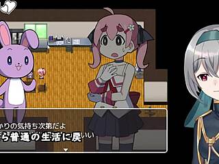 Magic unability girl akari crossdressing with small tits in hentai game