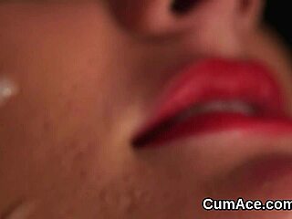 Frisky Doll Gets Facial Cumshot Eating Semen