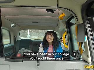 Hey, she's just 18 but needs that big cock in the fake taxi