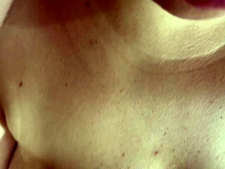 POV video of a cheating wife with big natural tits