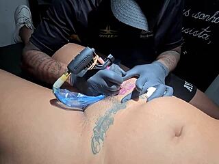 Big natural tits and a tattooed ass for your pleasure