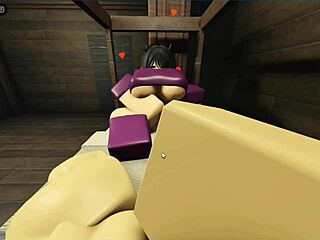 Roblox Slut Bent Over in Cabin for Doggystyle Pounding