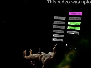 Tomboy with short hair and big tits rides cock hard in anime scene at universe's edge