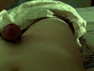 Stepmother seduces stepson in a night time scene