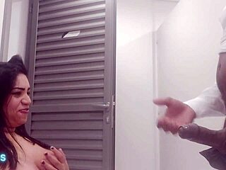 security makes me suck big cock in bathroom