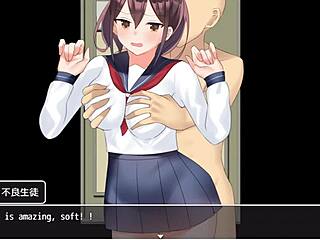 Hentai Class President Explores Big Tits in Library Study.