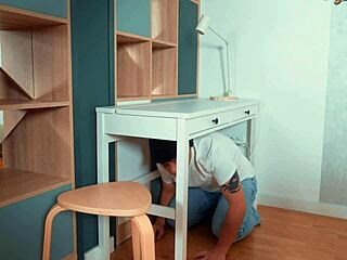 Caught stepmom touching herself—then slammed her hard and finished on her face.