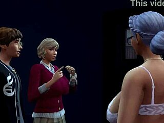 Sims 4 Clone Orgy with Shemale Granny Group Action