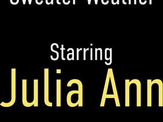 hot af milf julia ann rubs clit and teases with big boobs