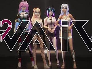 Hentai Vtuber Elfie Love Delivers Blowjob Cumshot On Big Tits In 3D Vrchat Mmd.