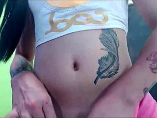 Trans Babe Teases in Pink Undies