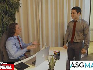 Hot guys say, 'let's hookup in the office'