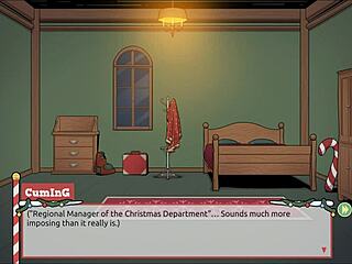 What secret does Claus have in store for this naughty elf and sexy Santa wife in the Xmas hentai game episode one