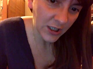 Chubby shemale babe in solo close-up filling big vagina with shiny oil