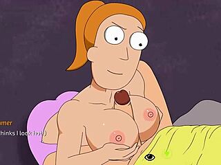 Summer Smith From Rick And Morty Gets Blowjob And Wanking In Hentai Anime Game