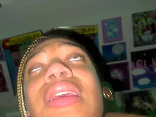 creamy pink pussy clenches tight on massive bbc