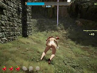 in the hentai game, red riding hood plays sex tag on valentine's day