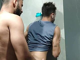 That guy stared at me in the gym, so I took him to the bathroom and made him suck my cock.