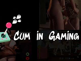 Hentai game with big-boobed Asian dancer getting cum inside
