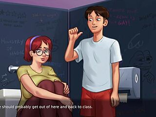 I-I can't believe innocent Judith shows her huge tits in the bathroom!