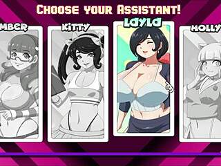 Rumi from MHA parody hentai game - big tits and more