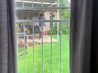 Did you catch neighbors fucking outside?