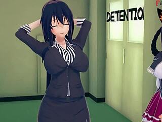 Akeno surprises with HS DxD NTR Madness 7 full movie on Patreon or Sheer FantasyKing3