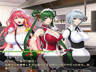 Rin engages in maid-san to boin game scene 4 part 2 english version