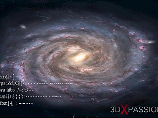 Earth orbit sci-fi android plays with blonde