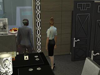 the sims 4 office scenes with rough banging and monster cocks
