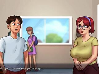 I-I can't believe innocent Judith shows her huge tits in the bathroom!