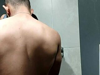 That guy stared at me in the gym, so I took him to the bathroom and made him suck my cock.