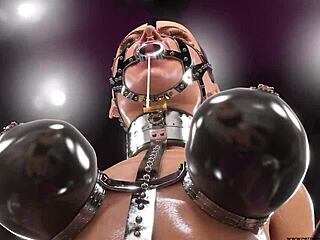 在3D BDSM漫画中被绑，感受强烈的女主调教快感