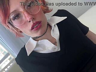 Redhead Elle Marz, daughter's friend, gets disciplined in POV. Big ass fantasy needs strict control!