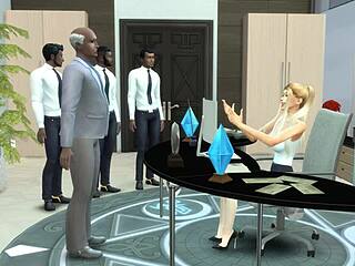 the sims 4 office scenes with rough banging and monster cocks