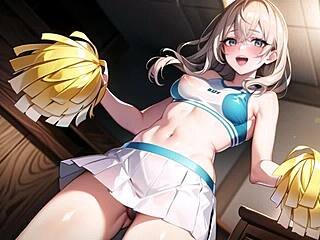 Hot Anime Cheerleaders Motivating You With Pussy Masturbation!