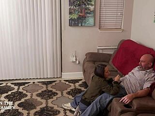 Tiny Freya Von Doom Visits Stepdad And New Wife For Taboo Sex