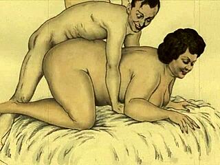 Vintage erotic drawings from antique comics