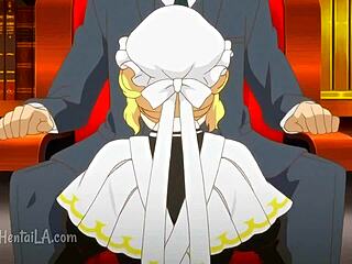 Wow! Busty Rubia Maid Goes Wild in Hentai Action Scene!