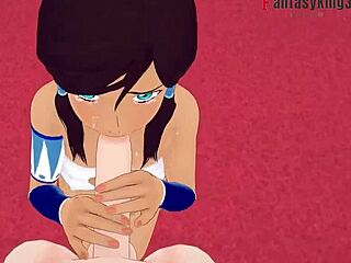 Avatar Korra delivers the ultimate blowjob in 3D cartoon