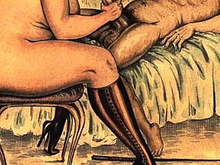 Vintage erotic drawings from antique comics