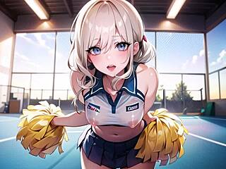 Hot Anime Cheerleaders Motivating You With Pussy Masturbation!