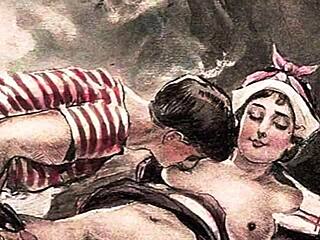 i love these vintage erotic drawings from japanese comics