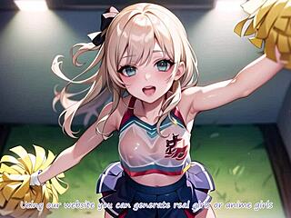 Hot Anime Cheerleaders Motivating You With Pussy Masturbation!